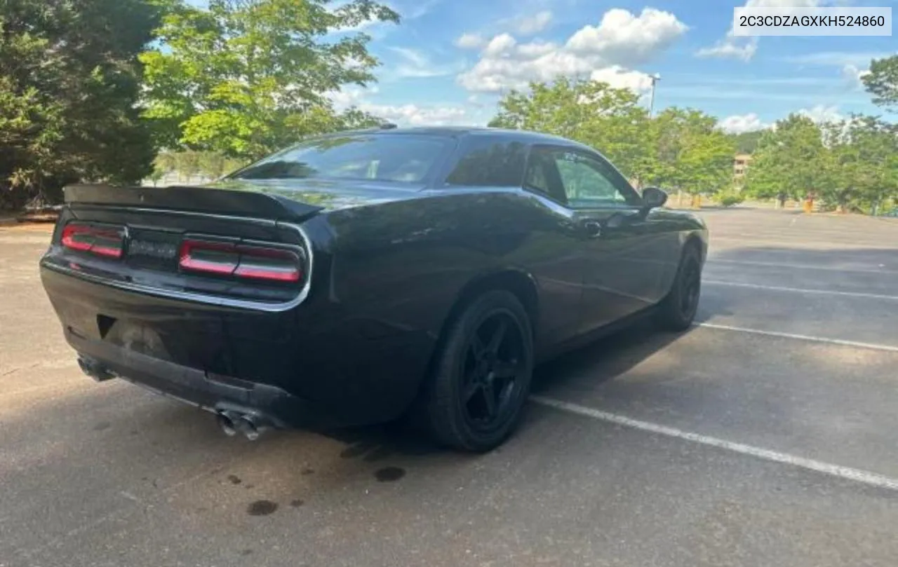 2C3CDZAGXKH524860 2019 Dodge Challenger Sxt