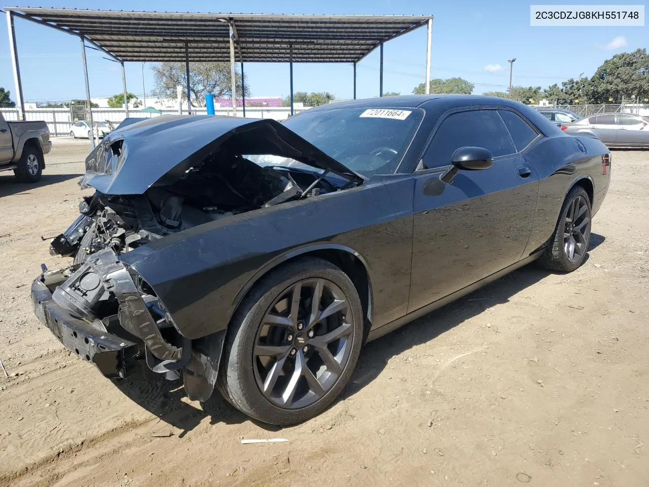 2019 Dodge Challenger Gt VIN: 2C3CDZJG8KH551748 Lot: 72011664