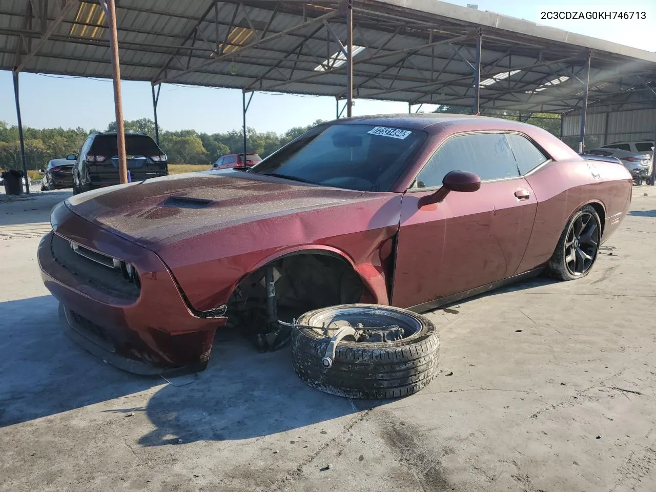 2019 Dodge Challenger Sxt VIN: 2C3CDZAG0KH746713 Lot: 72331494