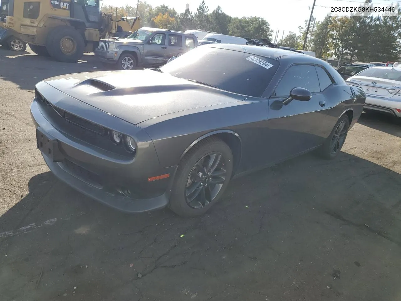 2019 Dodge Challenger Gt VIN: 2C3CDZKG8KH534446 Lot: 72378764