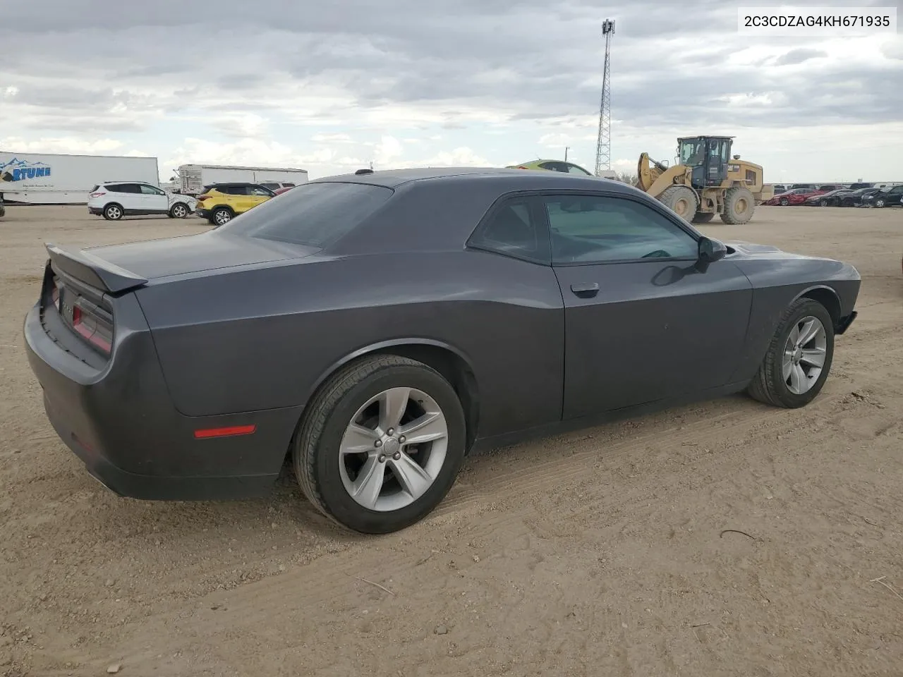 2019 Dodge Challenger Sxt VIN: 2C3CDZAG4KH671935 Lot: 72607374