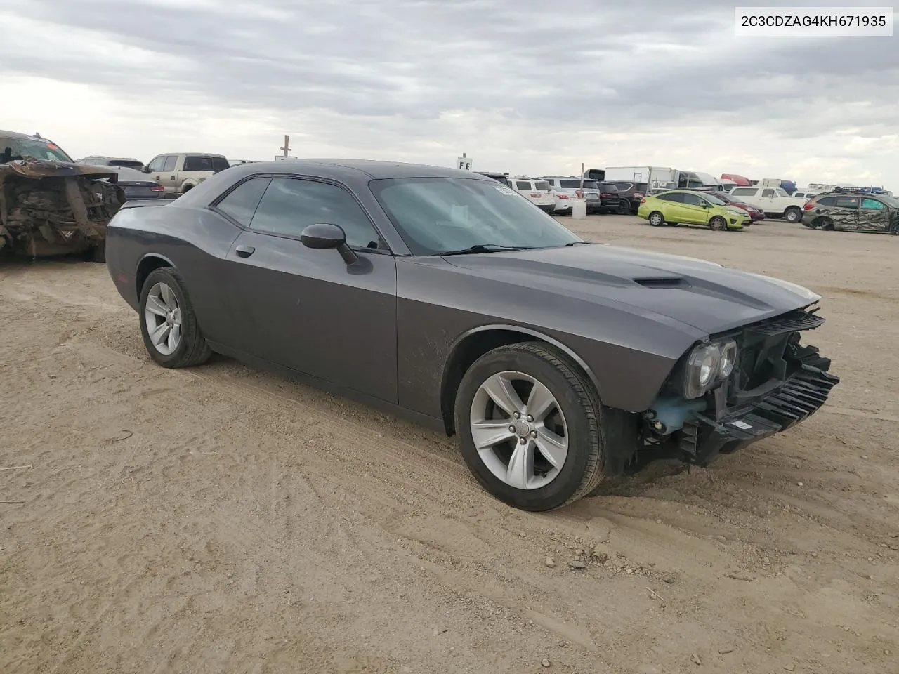 2019 Dodge Challenger Sxt VIN: 2C3CDZAG4KH671935 Lot: 72607374