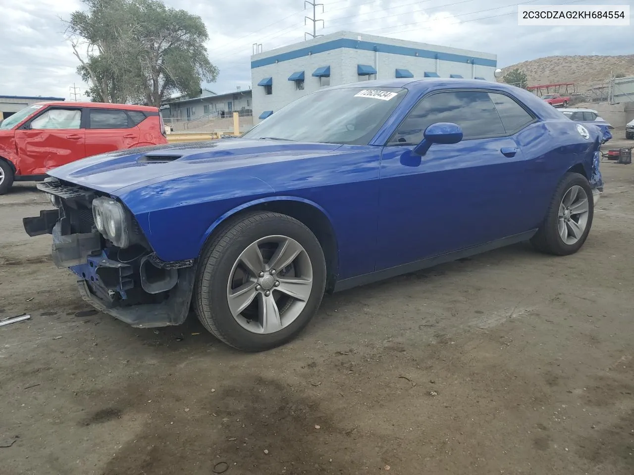 2019 Dodge Challenger Sxt VIN: 2C3CDZAG2KH684554 Lot: 72620434