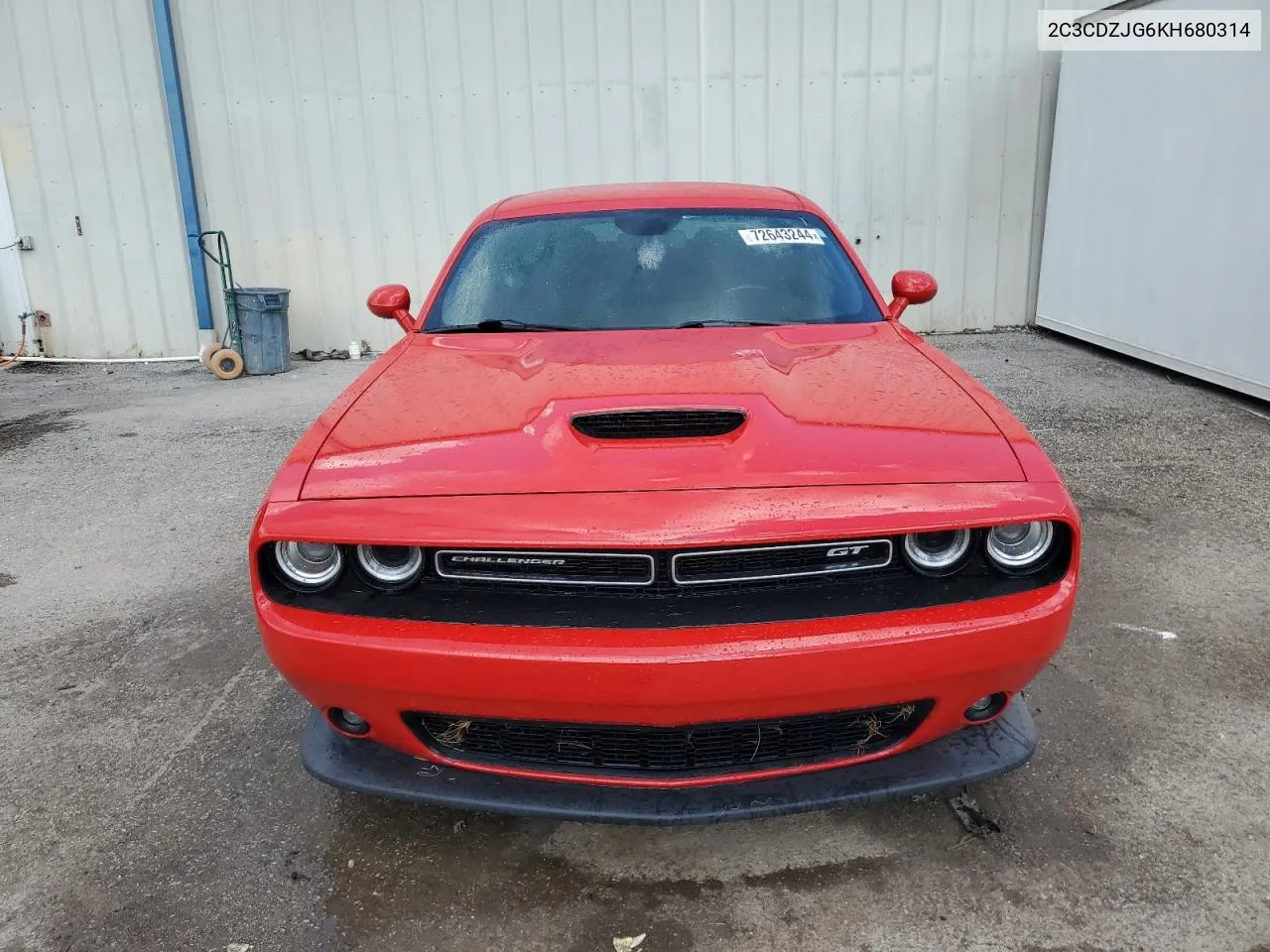 2019 Dodge Challenger Gt VIN: 2C3CDZJG6KH680314 Lot: 72643244