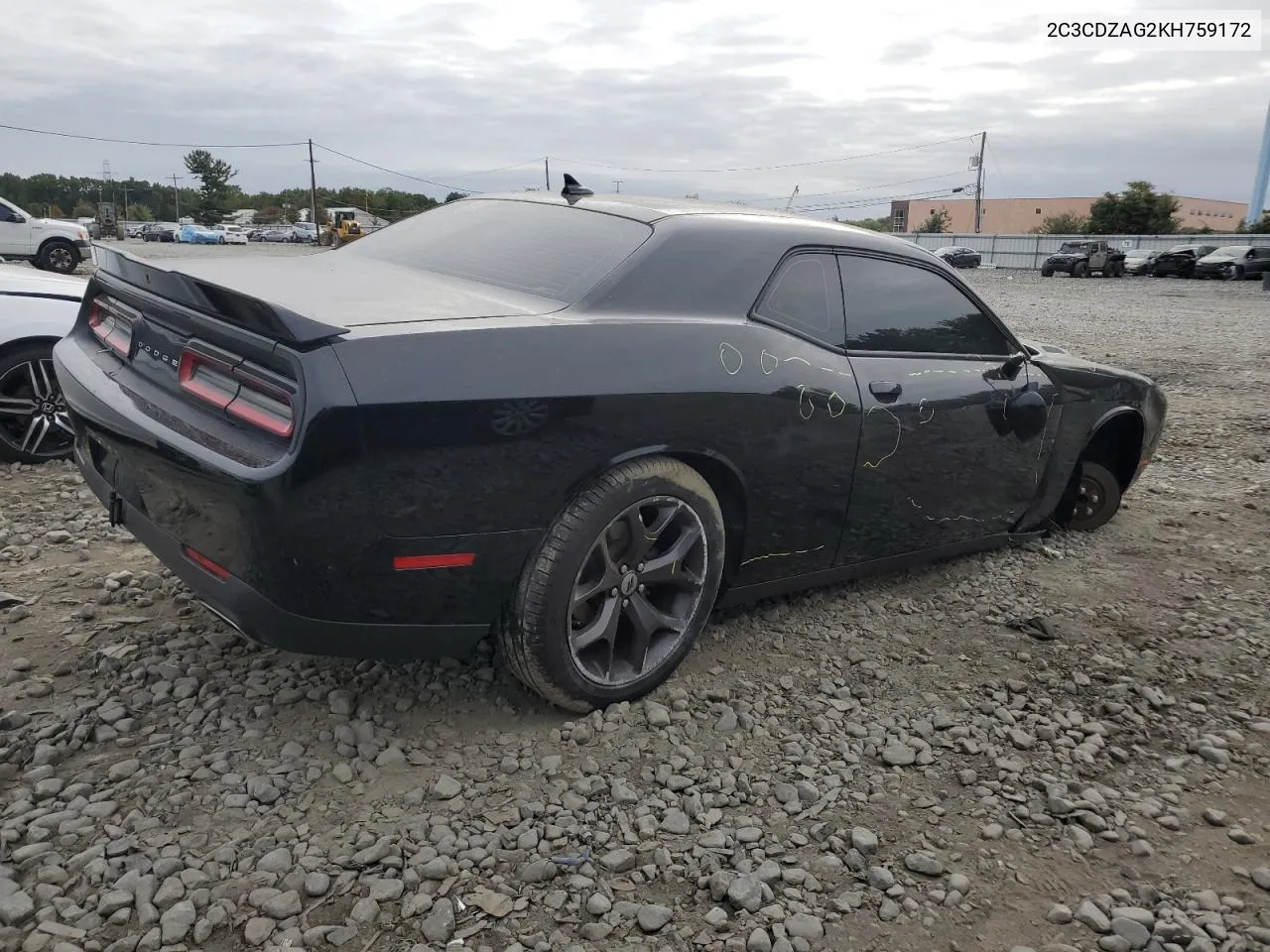 2019 Dodge Challenger Sxt VIN: 2C3CDZAG2KH759172 Lot: 72772674