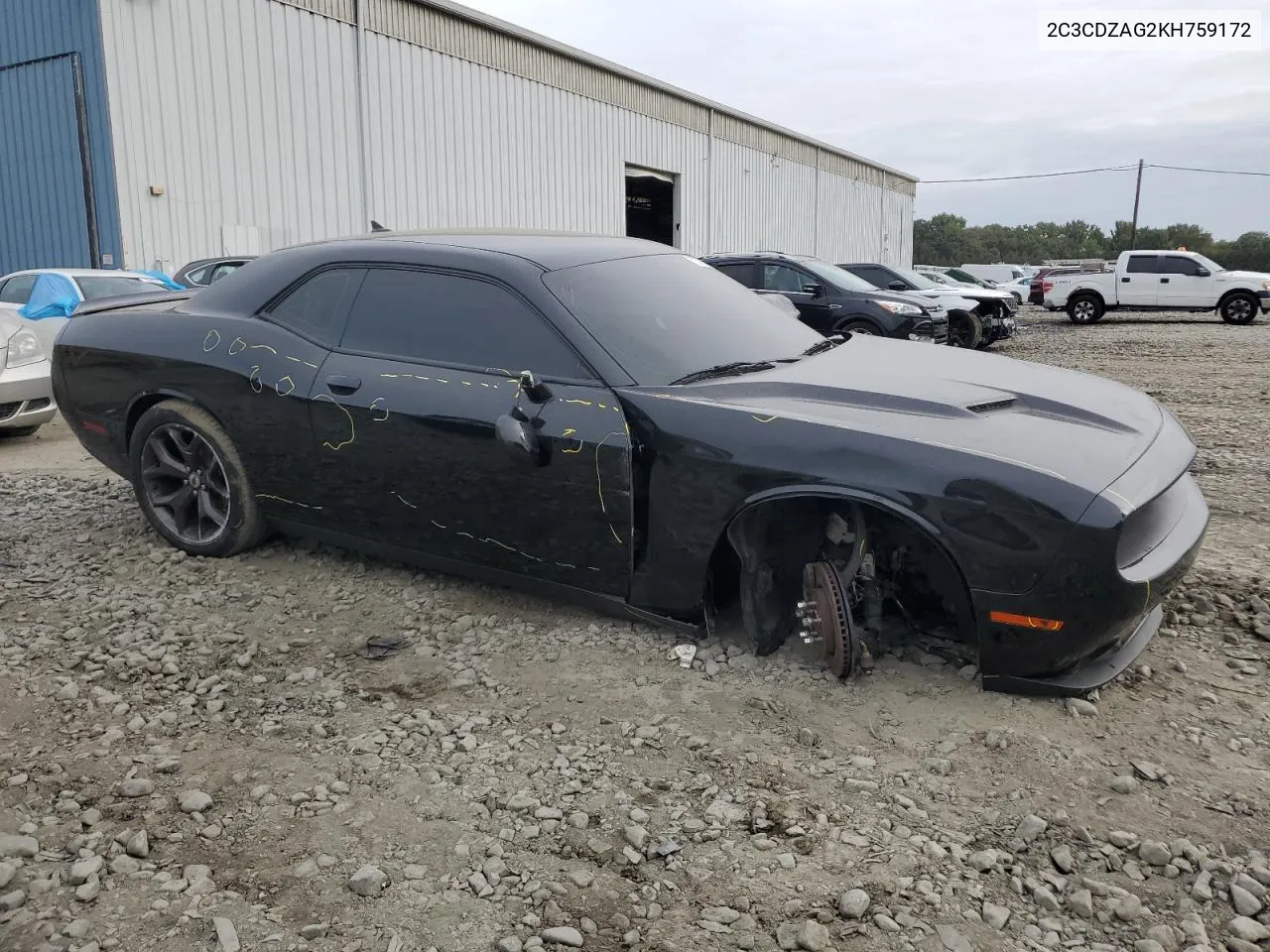 2019 Dodge Challenger Sxt VIN: 2C3CDZAG2KH759172 Lot: 72772674