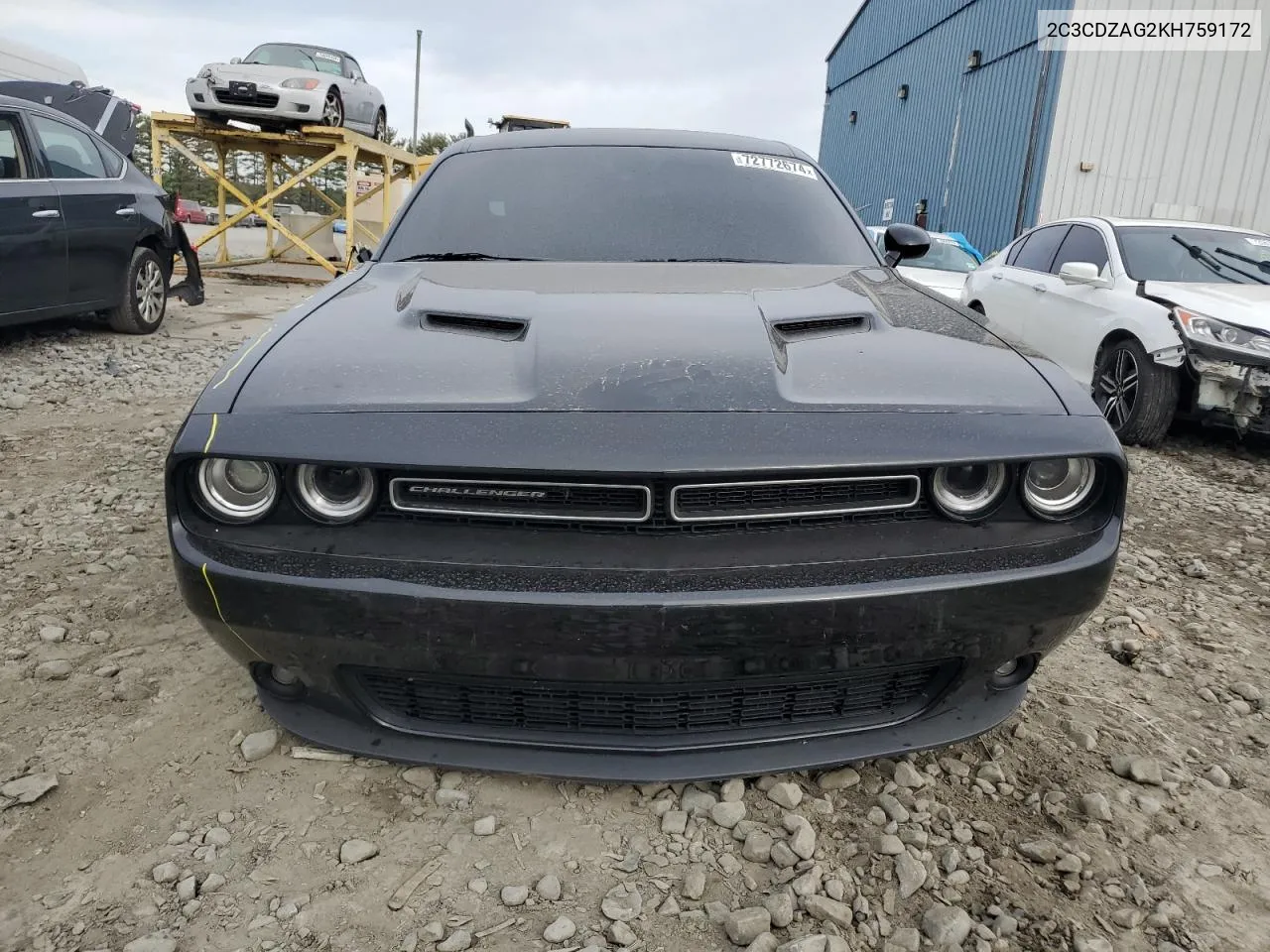 2019 Dodge Challenger Sxt VIN: 2C3CDZAG2KH759172 Lot: 72772674