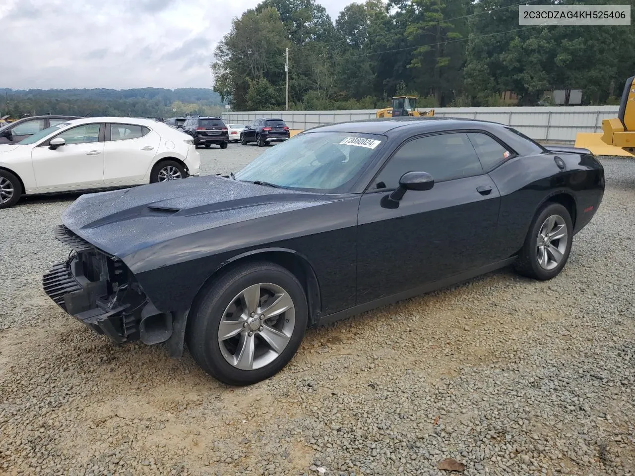 2019 Dodge Challenger Sxt VIN: 2C3CDZAG4KH525406 Lot: 73080024