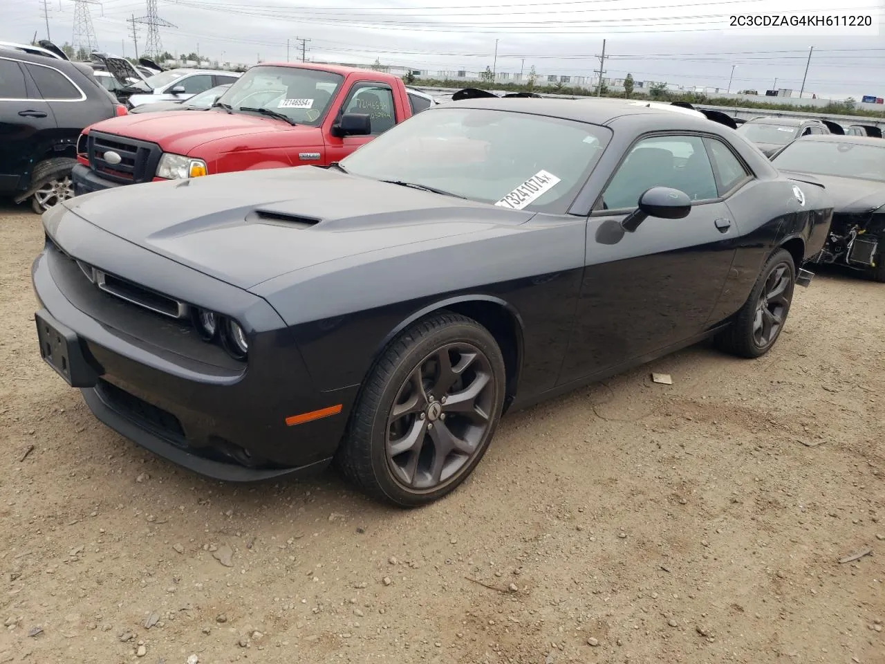 2019 Dodge Challenger Sxt VIN: 2C3CDZAG4KH611220 Lot: 73241074