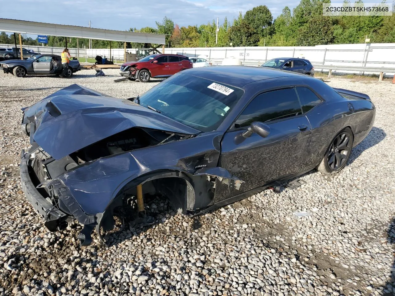 2019 Dodge Challenger R/T VIN: 2C3CDZBT5KH573668 Lot: 73270794