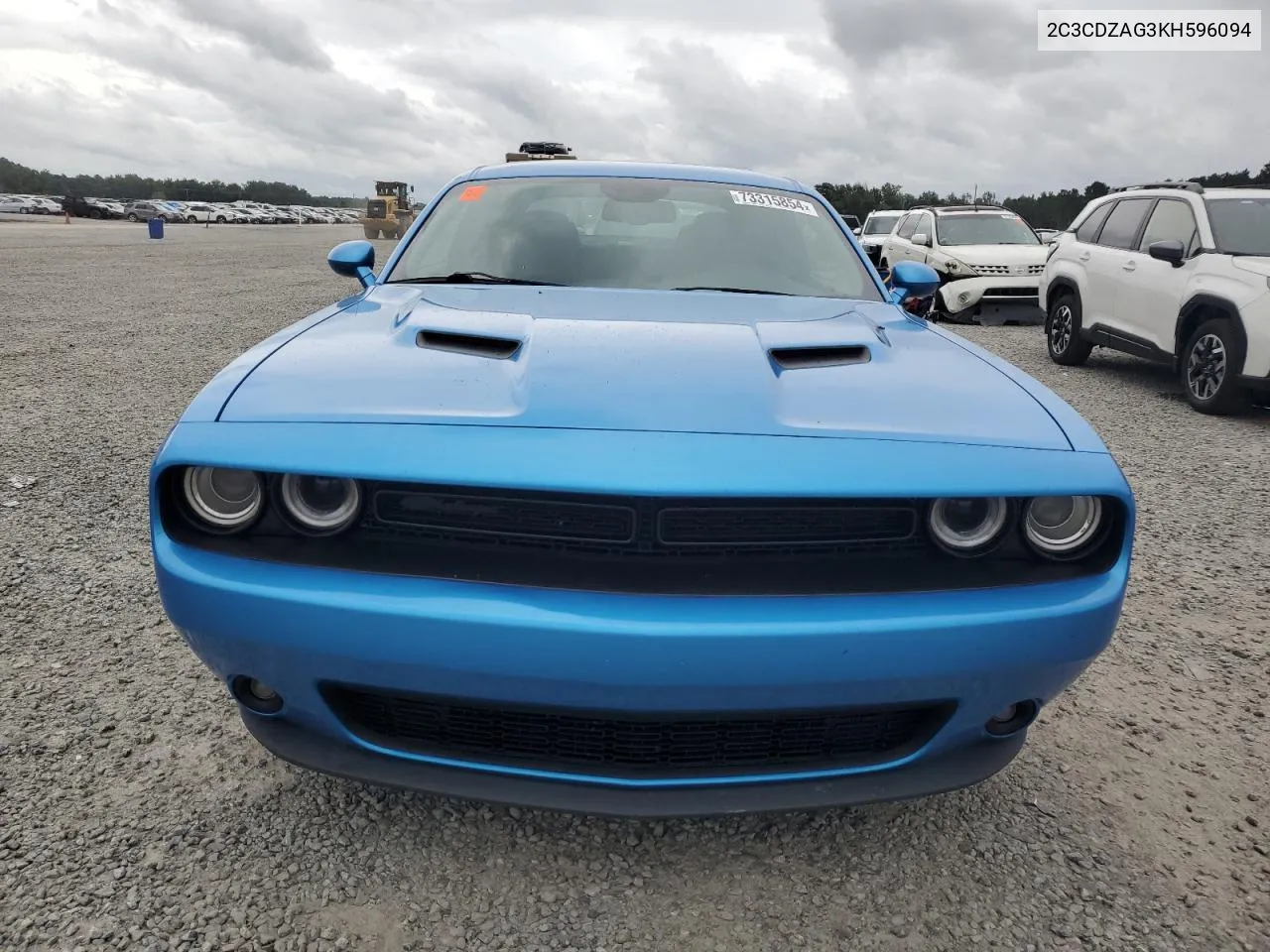 2019 Dodge Challenger Sxt VIN: 2C3CDZAG3KH596094 Lot: 73315854