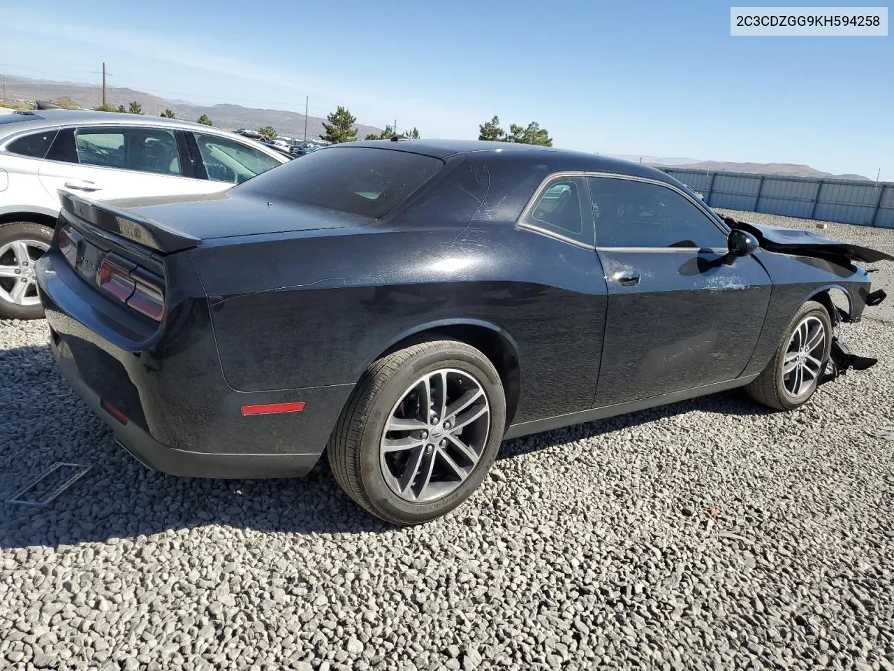 2019 Dodge Challenger Sxt VIN: 2C3CDZGG9KH594258 Lot: 73509414