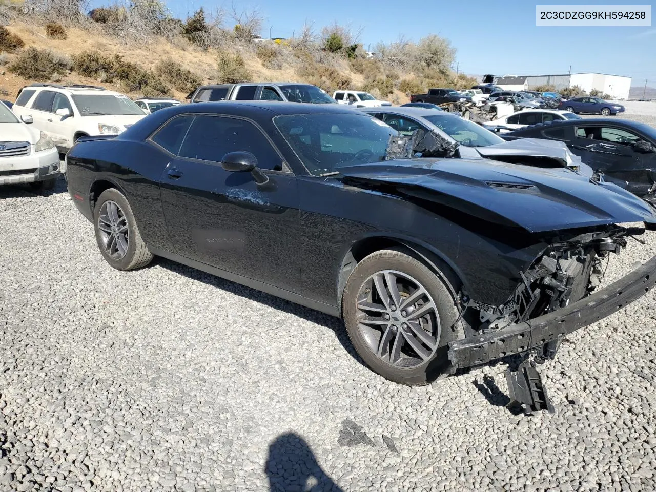 2019 Dodge Challenger Sxt VIN: 2C3CDZGG9KH594258 Lot: 73509414