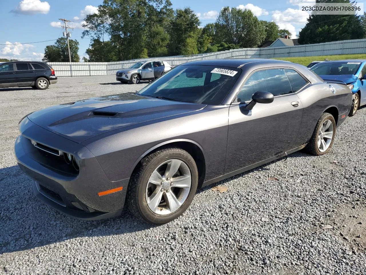 2019 Dodge Challenger Sxt VIN: 2C3CDZAG0KH708396 Lot: 73565824