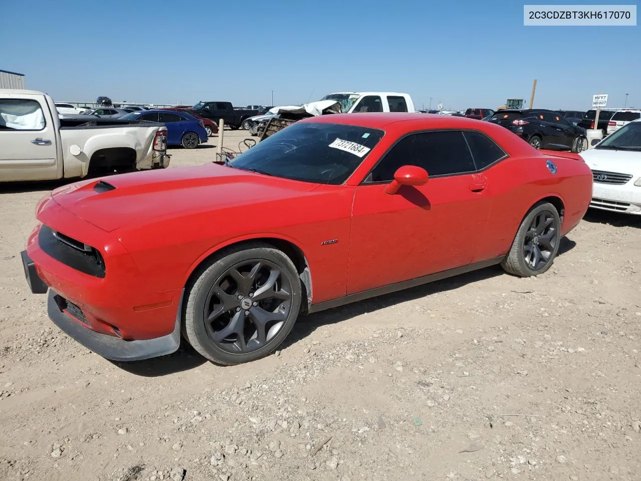 2019 Dodge Challenger R/T VIN: 2C3CDZBT3KH617070 Lot: 73721684