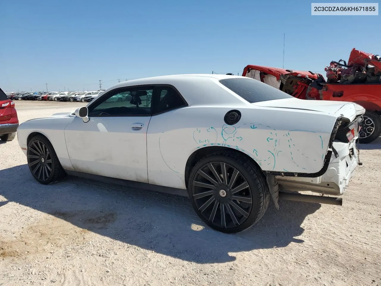 2019 Dodge Challenger Sxt VIN: 2C3CDZAG6KH671855 Lot: 74258904