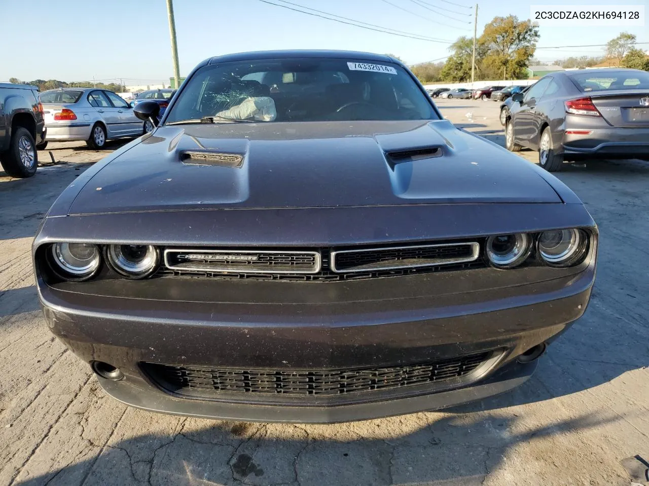 2019 Dodge Challenger Sxt VIN: 2C3CDZAG2KH694128 Lot: 74332014