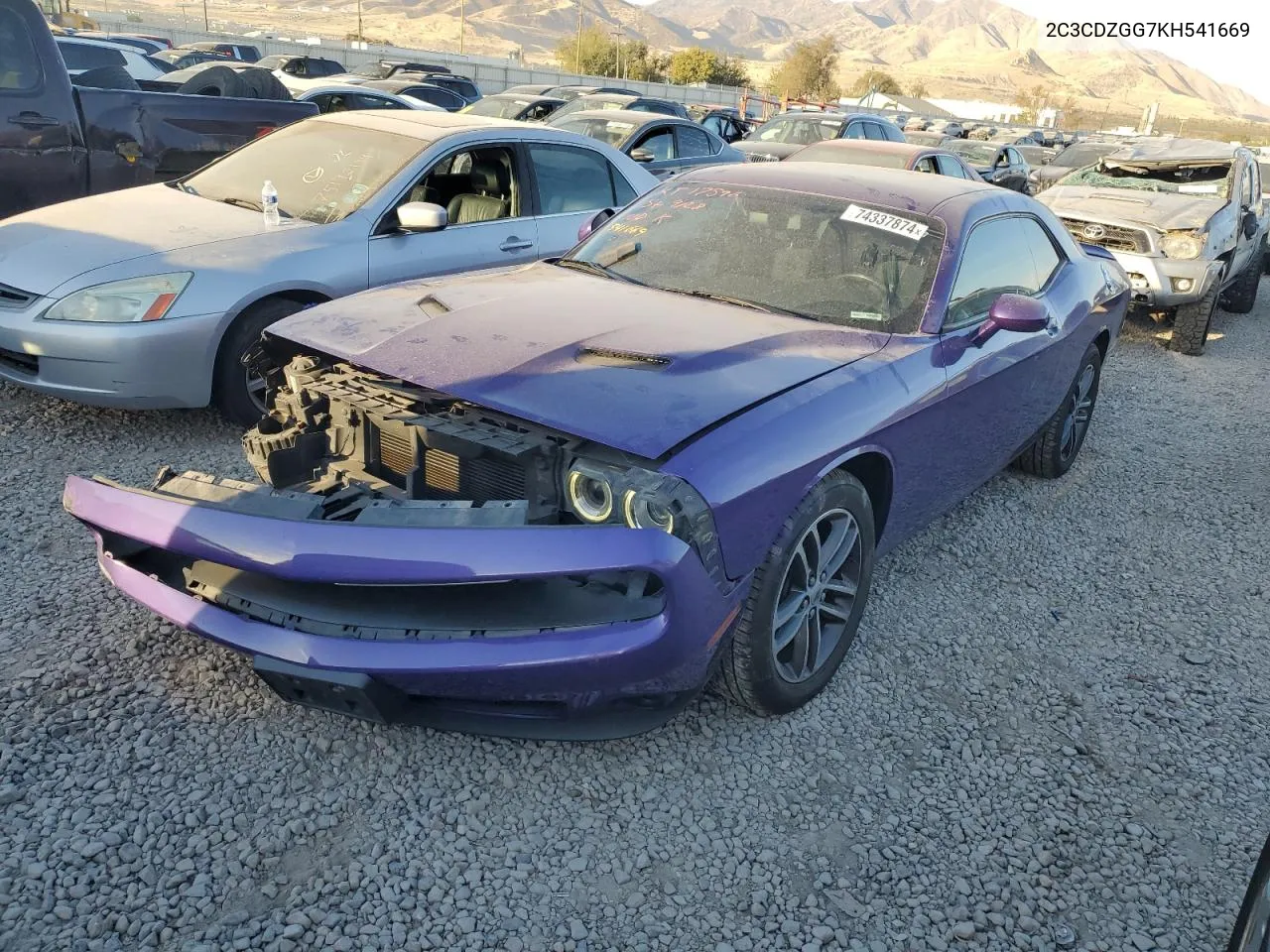 2019 Dodge Challenger Sxt VIN: 2C3CDZGG7KH541669 Lot: 74337874