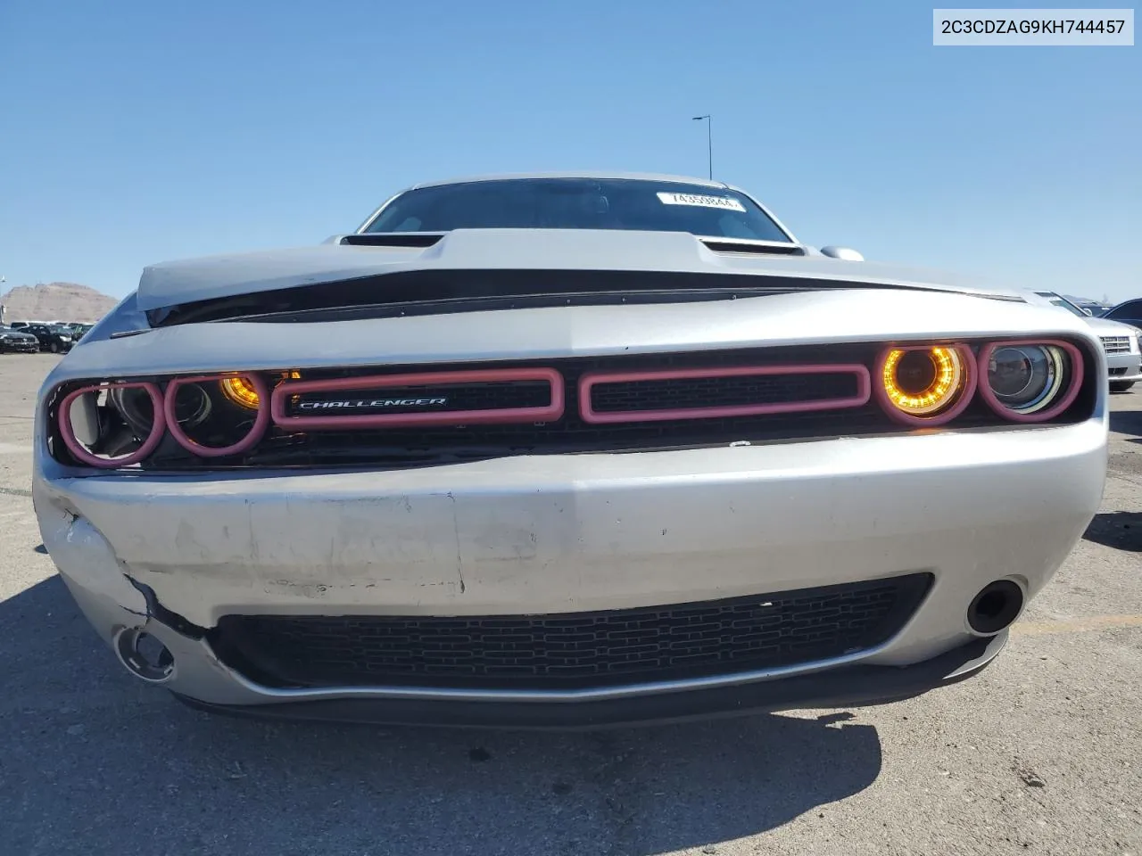 2019 Dodge Challenger Sxt VIN: 2C3CDZAG9KH744457 Lot: 74359844