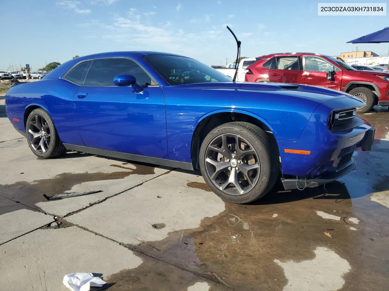 2019 Dodge Challenger Sxt VIN: 2C3CDZAG3KH731834 Lot: 74453334