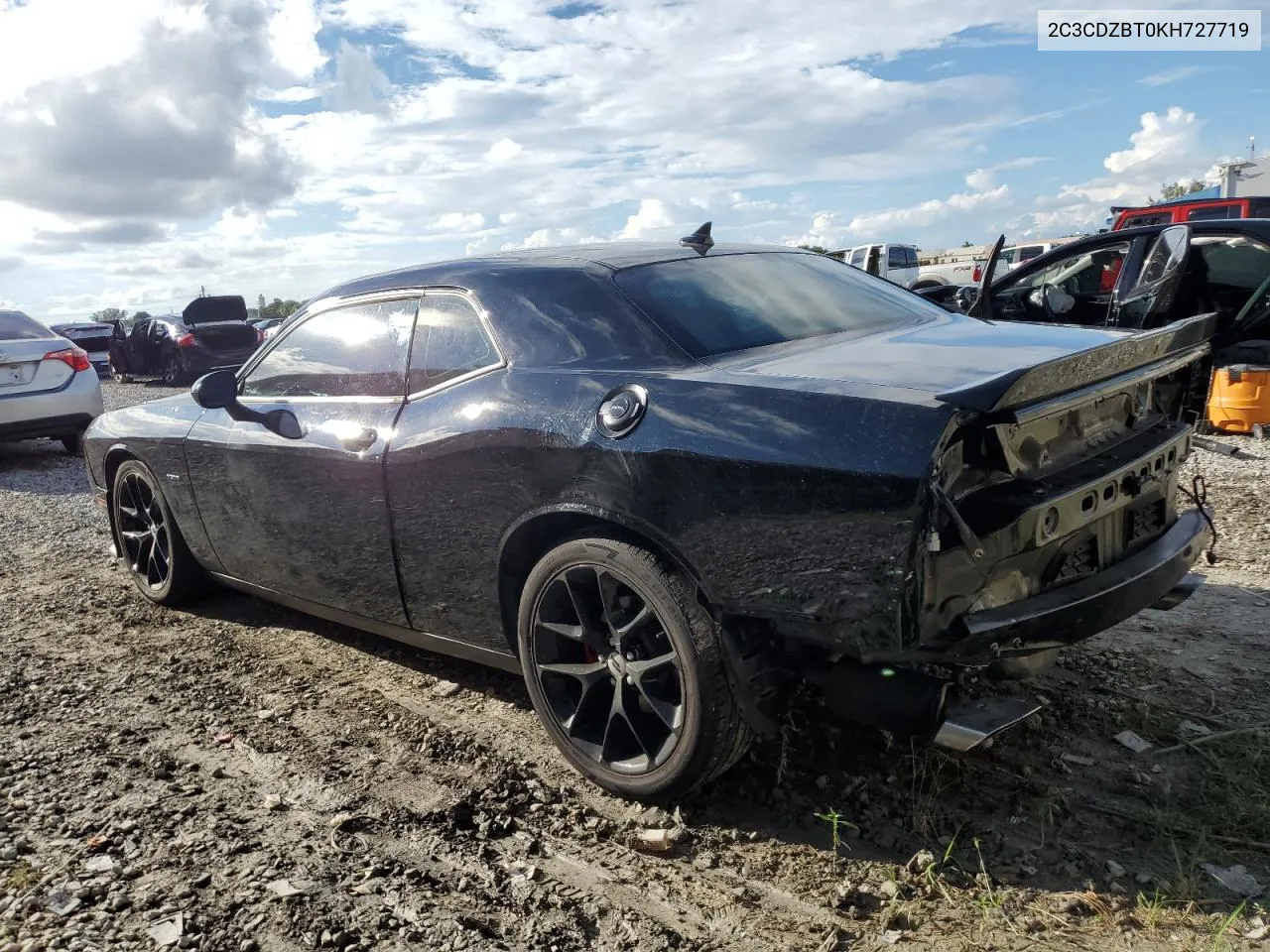 2019 Dodge Challenger R/T VIN: 2C3CDZBT0KH727719 Lot: 74504574