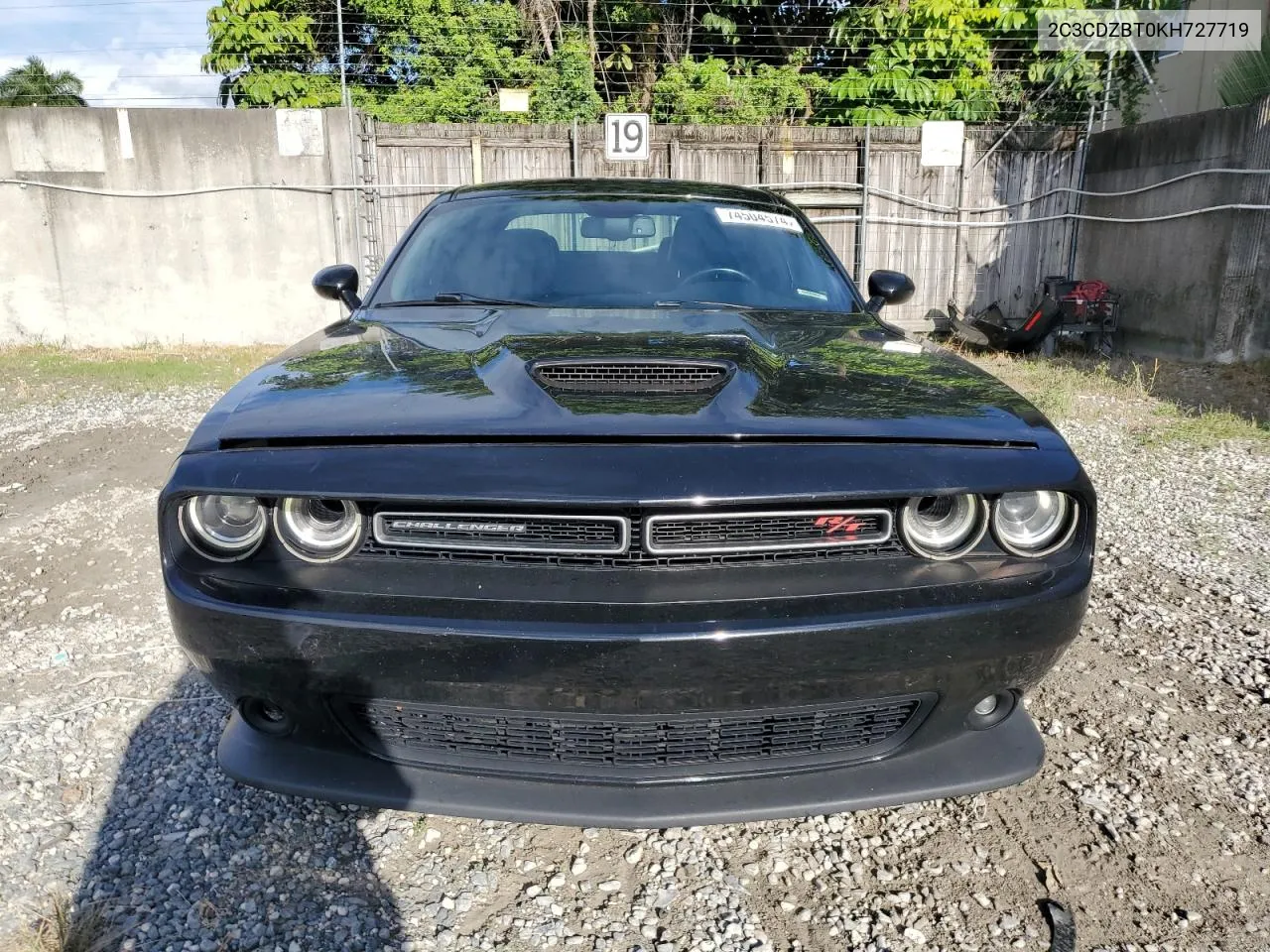 2019 Dodge Challenger R/T VIN: 2C3CDZBT0KH727719 Lot: 74504574