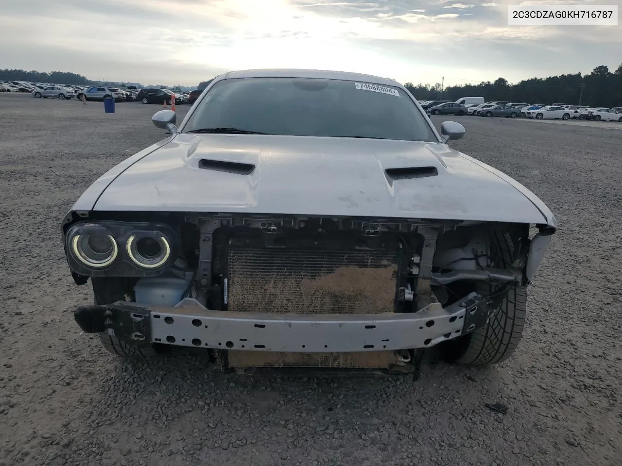 2019 Dodge Challenger Sxt VIN: 2C3CDZAG0KH716787 Lot: 74588804