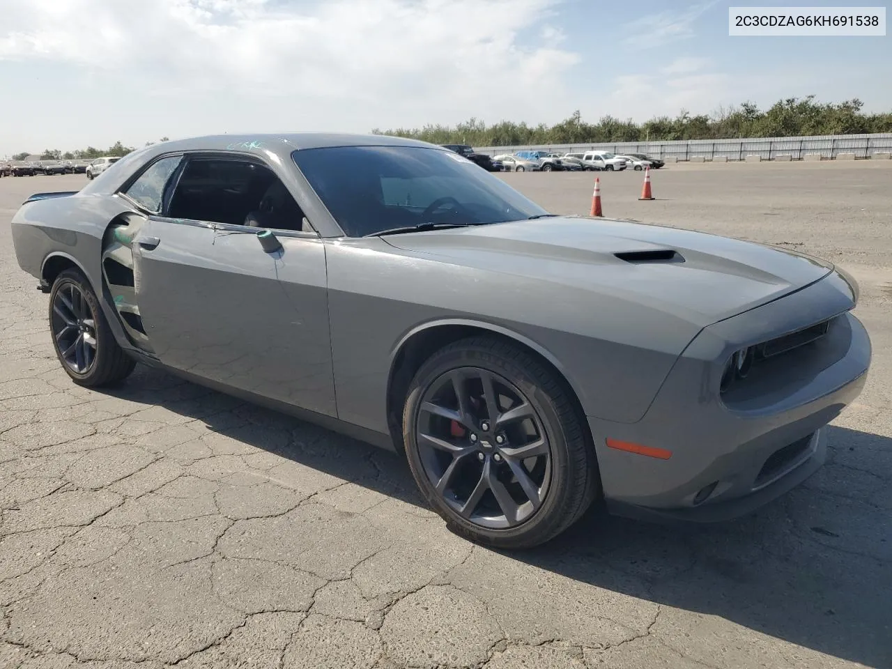 2019 Dodge Challenger Sxt VIN: 2C3CDZAG6KH691538 Lot: 74796224