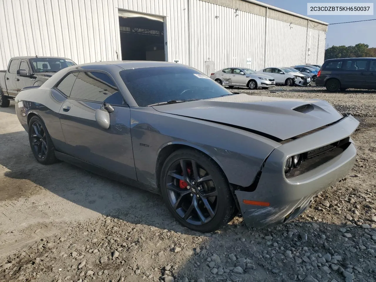 2019 Dodge Challenger R/T VIN: 2C3CDZBT5KH650037 Lot: 74877924