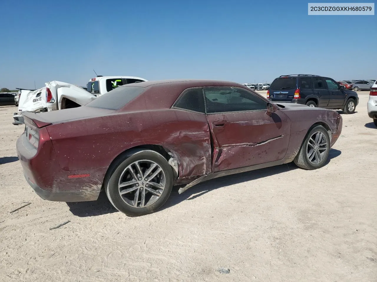 2019 Dodge Challenger Sxt VIN: 2C3CDZGGXKH680579 Lot: 74904654