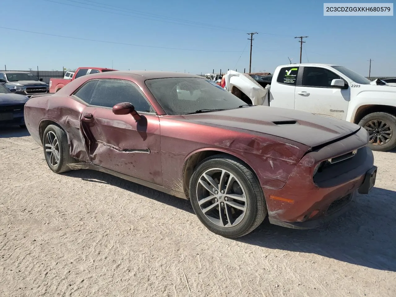 2019 Dodge Challenger Sxt VIN: 2C3CDZGGXKH680579 Lot: 74904654