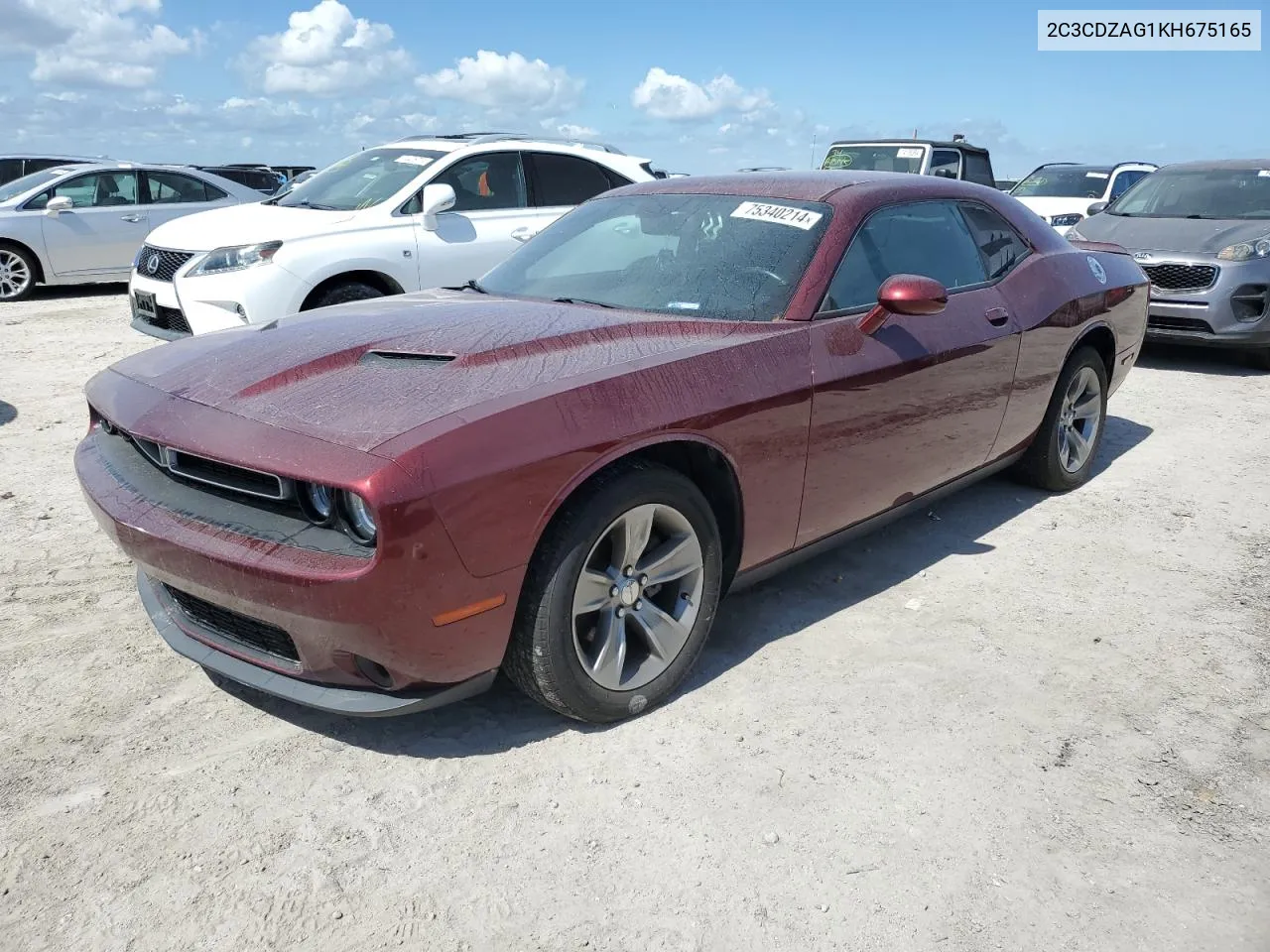 2019 Dodge Challenger Sxt VIN: 2C3CDZAG1KH675165 Lot: 75340214