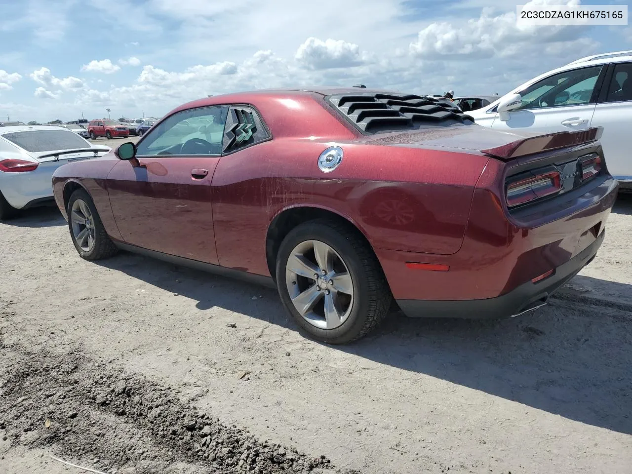 2019 Dodge Challenger Sxt VIN: 2C3CDZAG1KH675165 Lot: 75340214