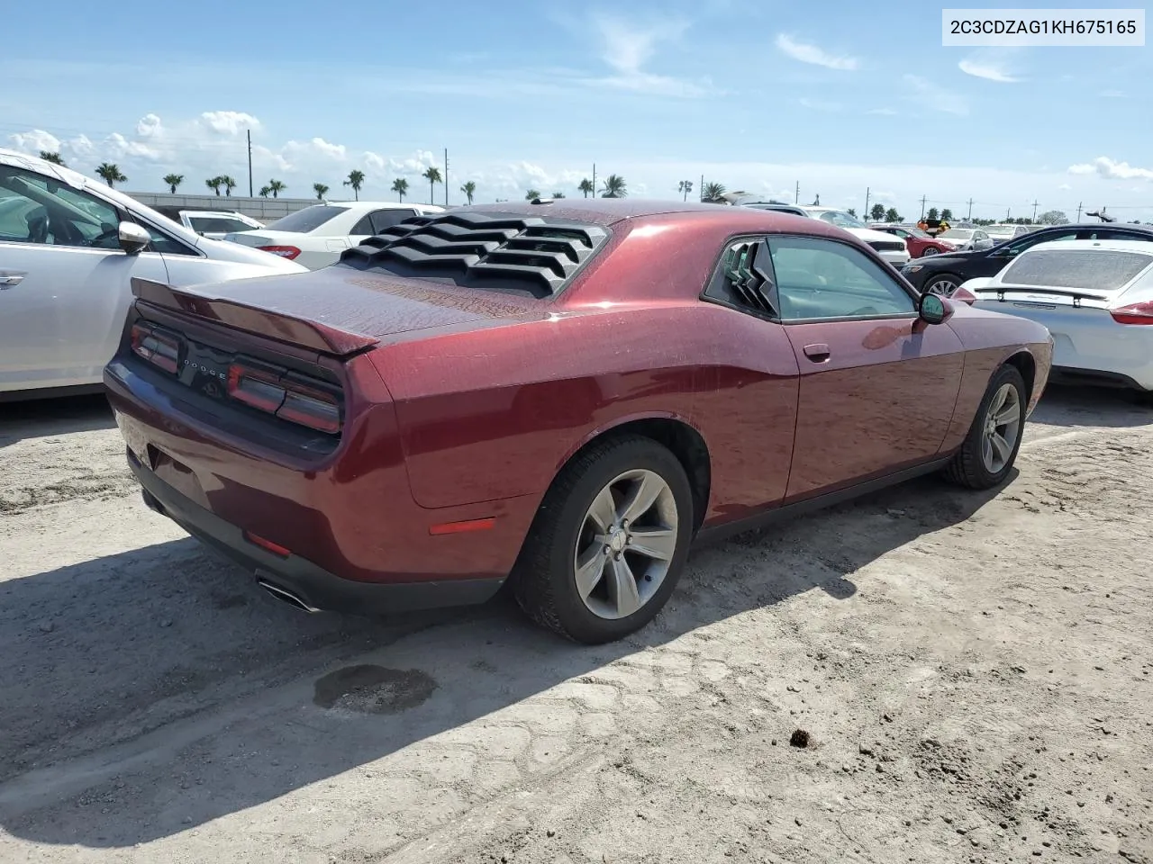 2019 Dodge Challenger Sxt VIN: 2C3CDZAG1KH675165 Lot: 75340214