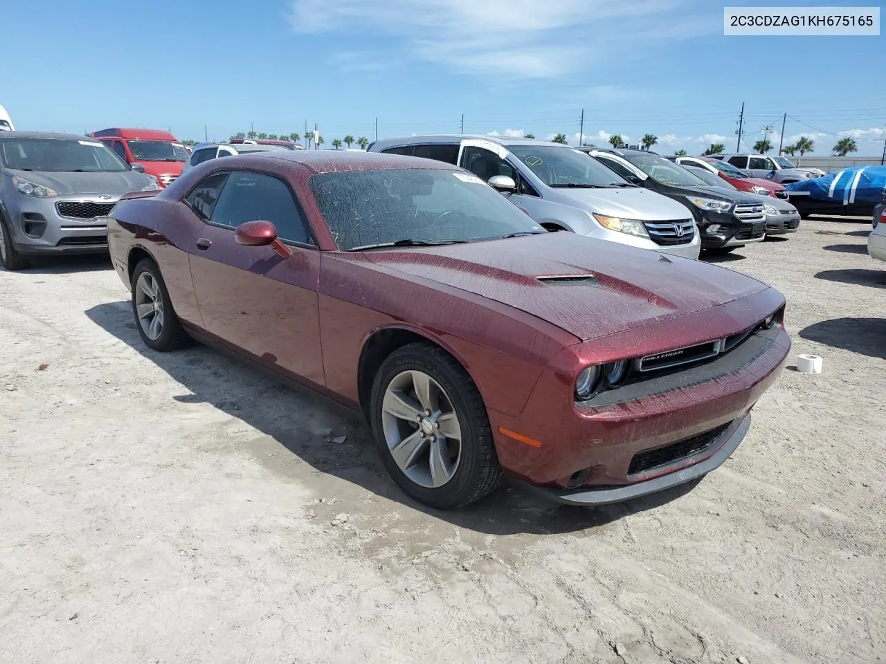 2019 Dodge Challenger Sxt VIN: 2C3CDZAG1KH675165 Lot: 75340214