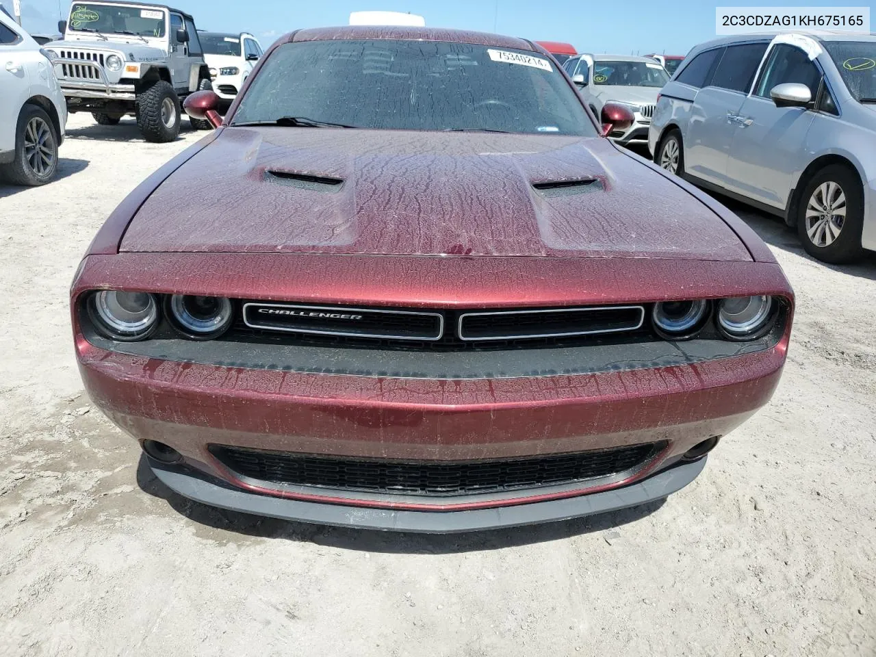 2019 Dodge Challenger Sxt VIN: 2C3CDZAG1KH675165 Lot: 75340214