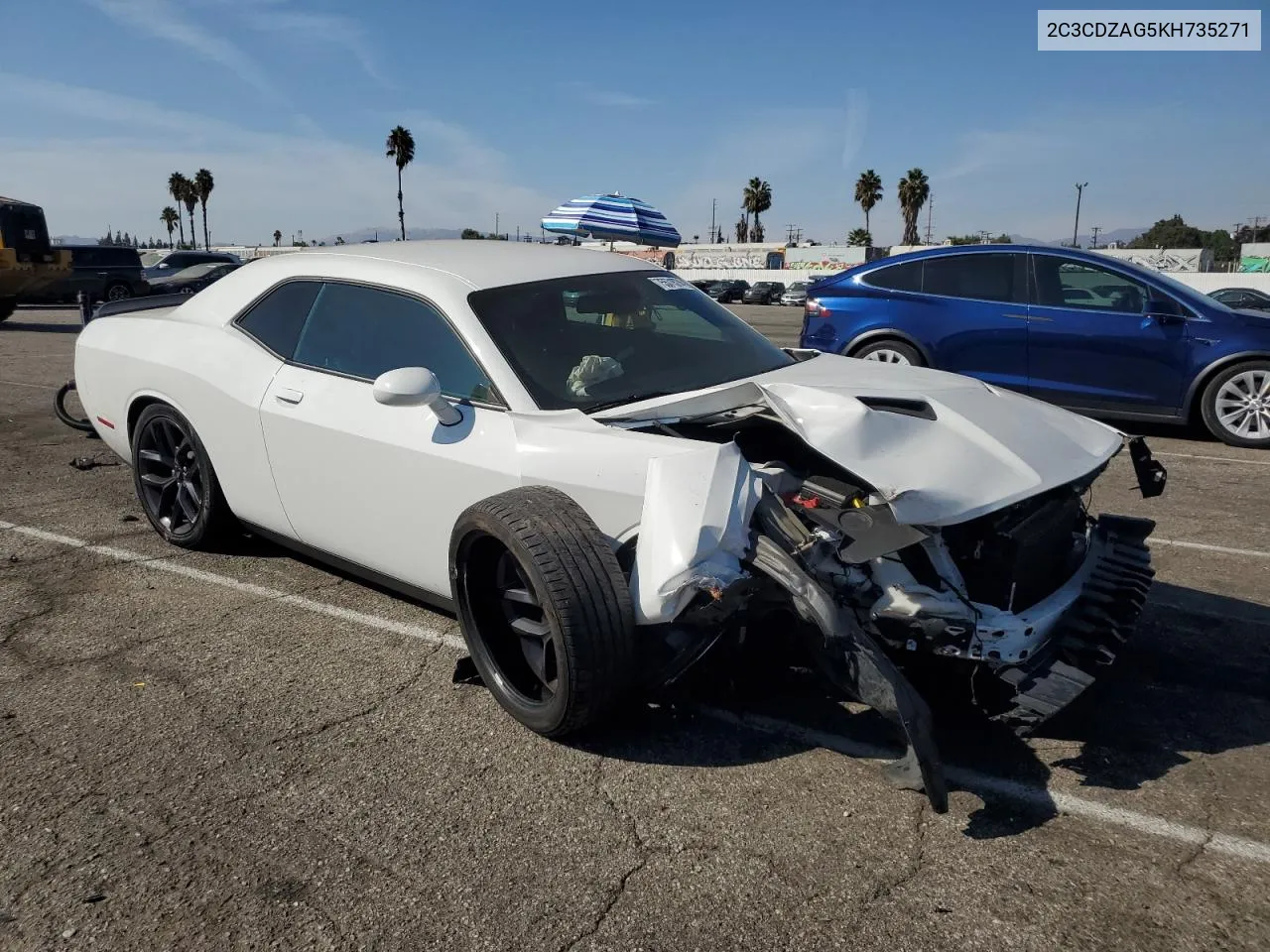 2019 Dodge Challenger Sxt VIN: 2C3CDZAG5KH735271 Lot: 75571574