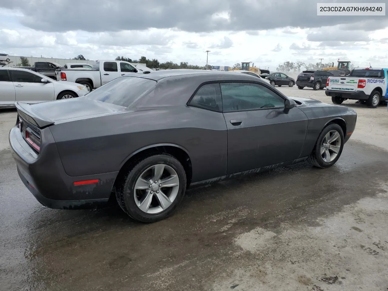 2019 Dodge Challenger Sxt VIN: 2C3CDZAG7KH694240 Lot: 76039654