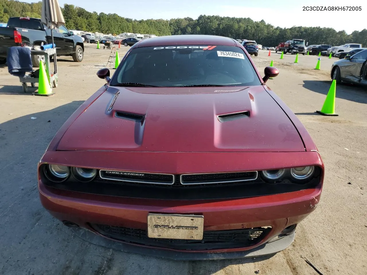 2019 Dodge Challenger Sxt VIN: 2C3CDZAG8KH672005 Lot: 76345024