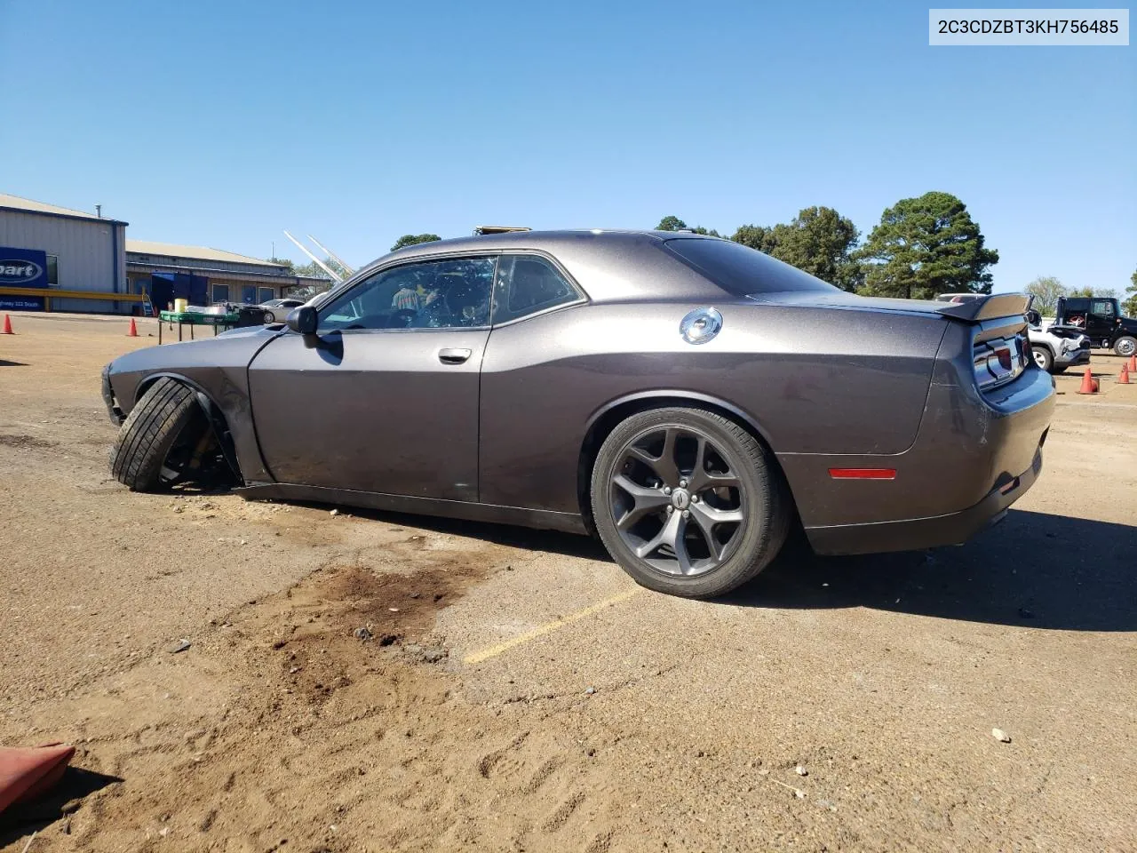 2019 Dodge Challenger R/T VIN: 2C3CDZBT3KH756485 Lot: 76363024