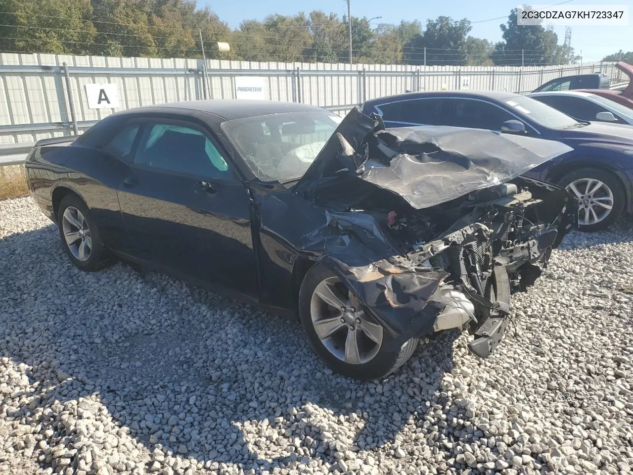 2019 Dodge Challenger Sxt VIN: 2C3CDZAG7KH723347 Lot: 76985094