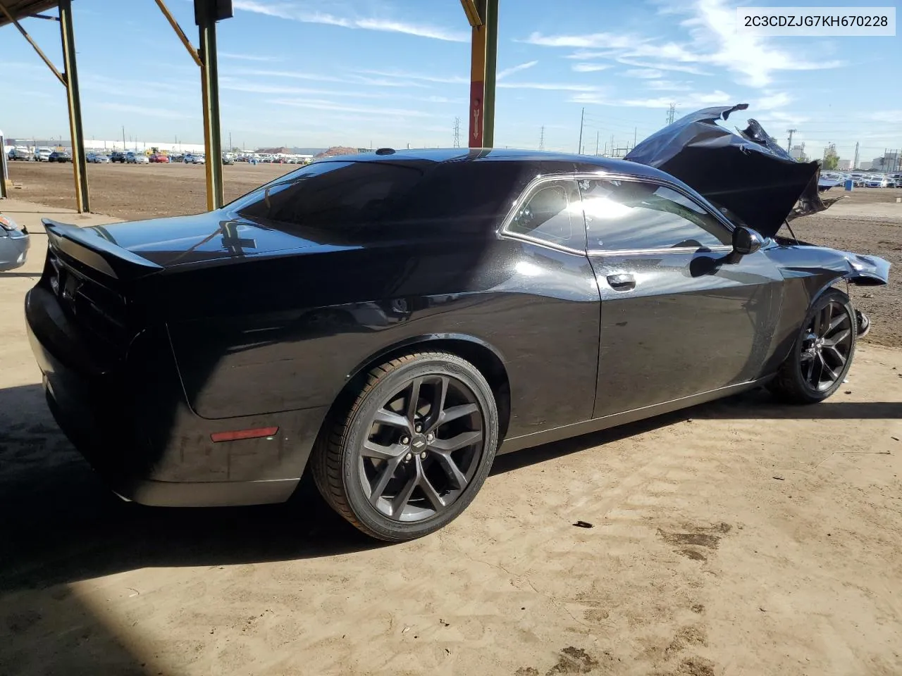 2C3CDZJG7KH670228 2019 Dodge Challenger Gt