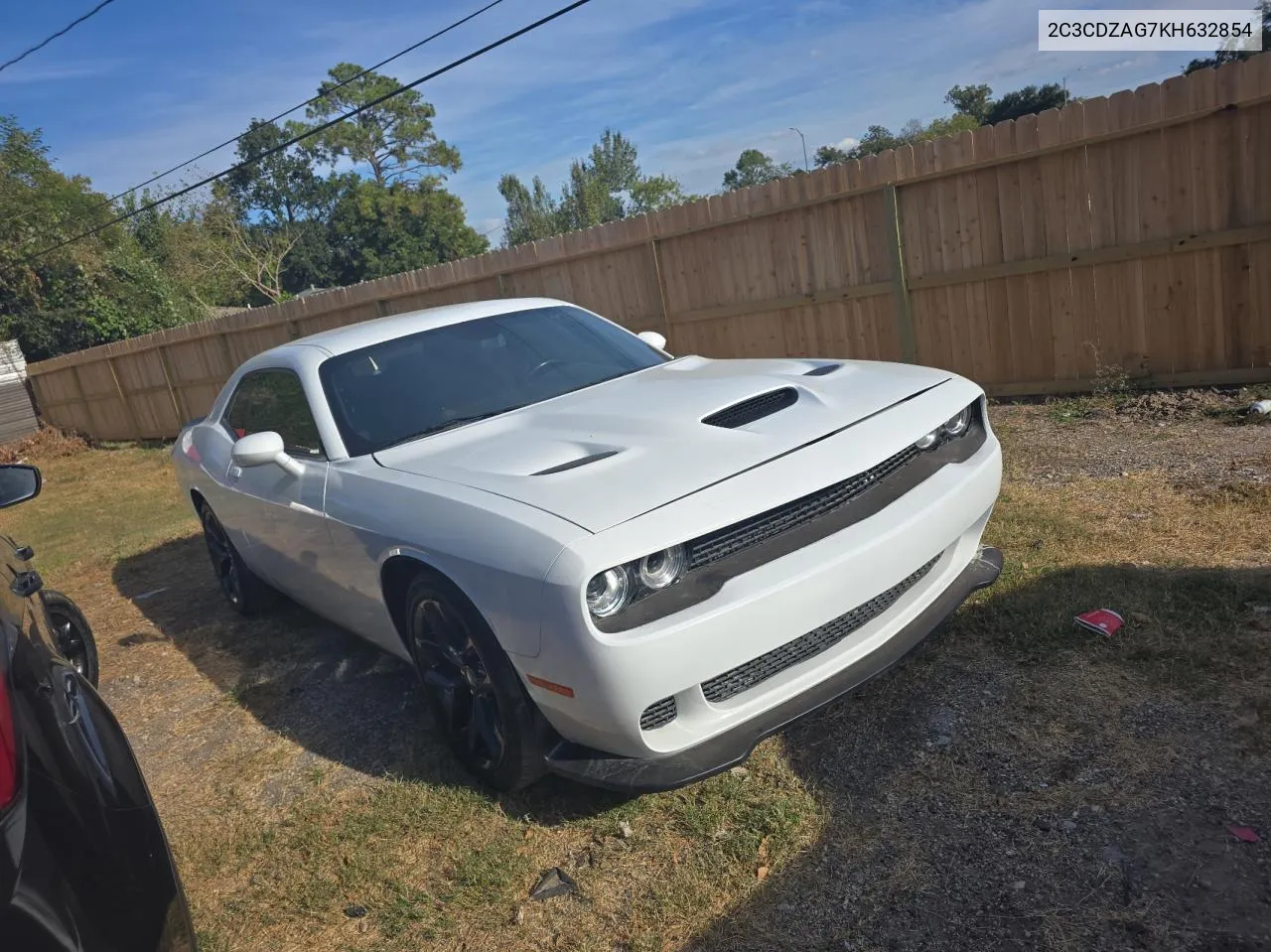 2019 Dodge Challenger Sxt VIN: 2C3CDZAG7KH632854 Lot: 77691654