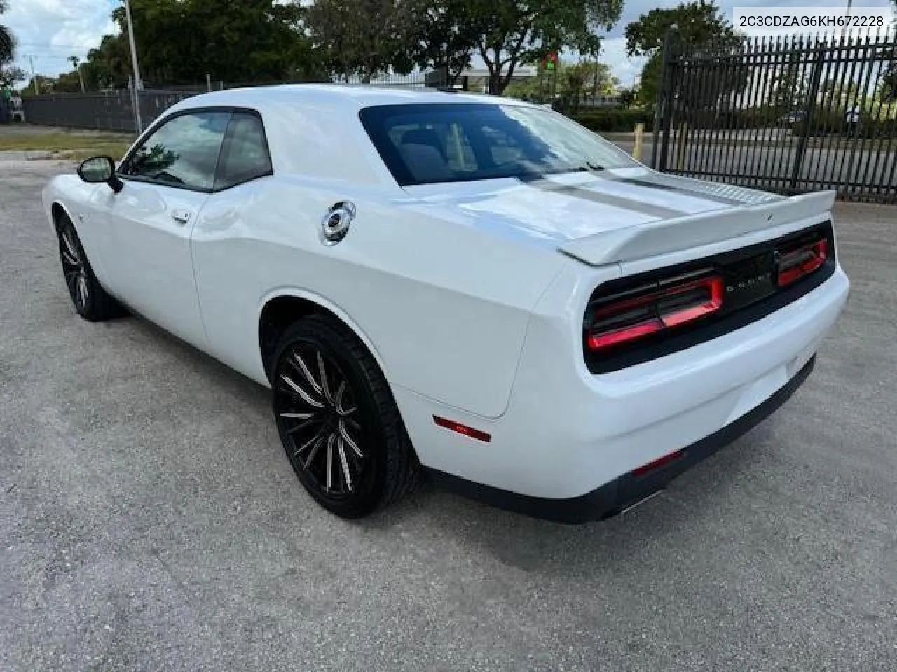 2019 Dodge Challenger VIN: 2C3CDZAG6KH672228 Lot: 77915814