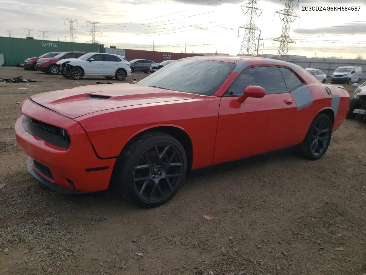 2019 Dodge Challenger Sxt VIN: 2C3CDZAG6KH684587 Lot: 78092424