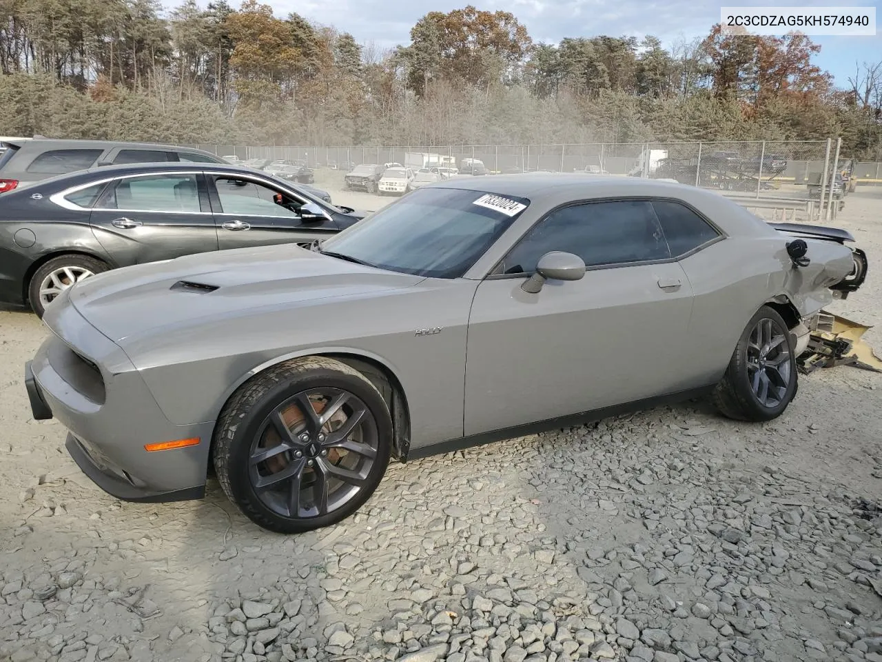 2019 Dodge Challenger Sxt VIN: 2C3CDZAG5KH574940 Lot: 78320024