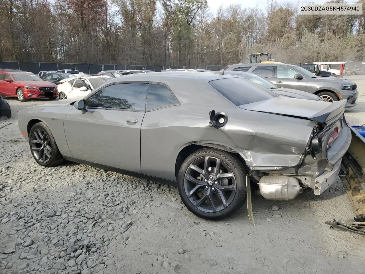 2019 Dodge Challenger Sxt VIN: 2C3CDZAG5KH574940 Lot: 78320024