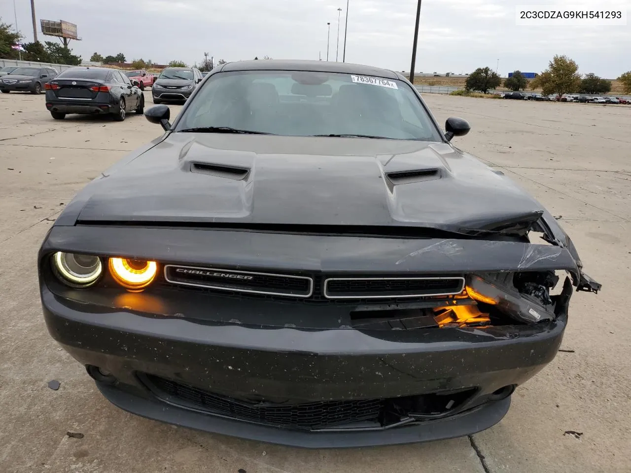 2019 Dodge Challenger Sxt VIN: 2C3CDZAG9KH541293 Lot: 78367764