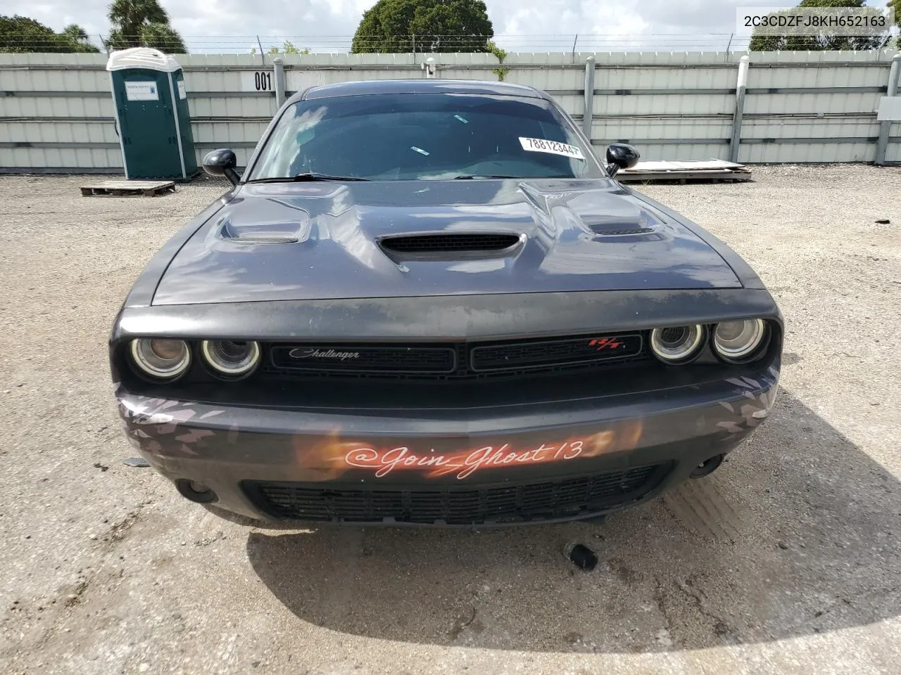 2019 Dodge Challenger R/T Scat Pack VIN: 2C3CDZFJ8KH652163 Lot: 78812344