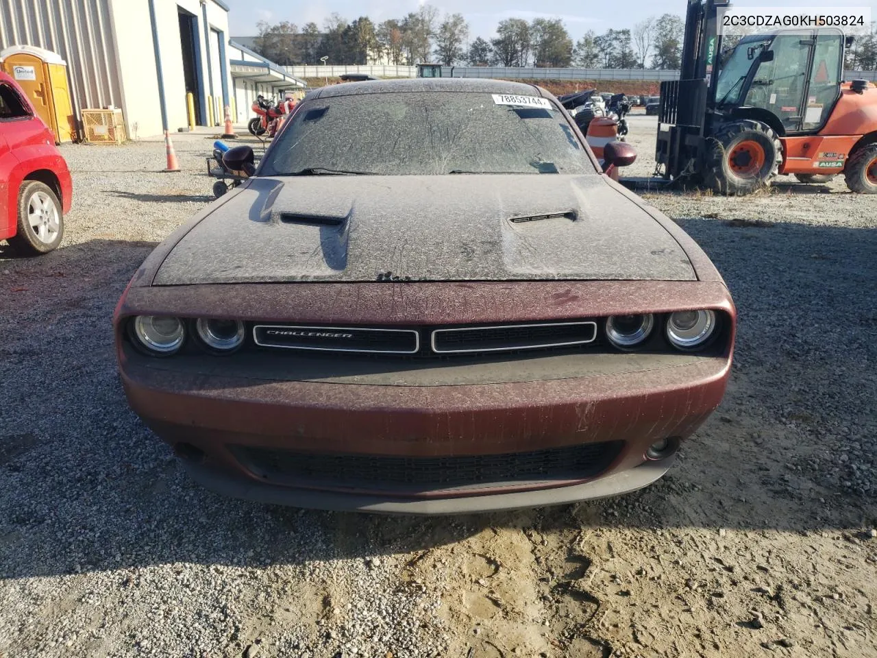 2019 Dodge Challenger Sxt VIN: 2C3CDZAG0KH503824 Lot: 78853744